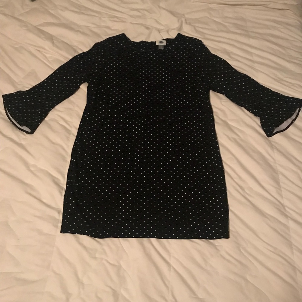 Black and white polka dot dress